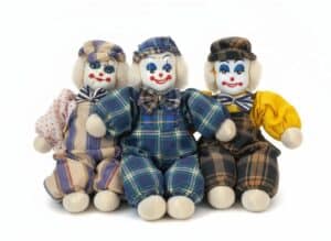 Vintage-Porcelain-Clown-Dolls-Set-of-
