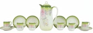 Vintage-RS-Germany-Hand-Painted-Floral-Rose-Coffee-Set
