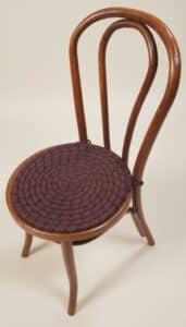 Vintage-Thonet-style-Bentwood-Side-Chair-with-Woven-Seat-Cushion