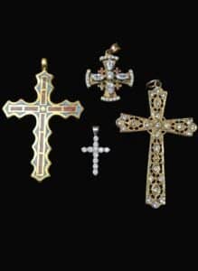 Assorted-Vintage-Costume-Cross-Pendants-1