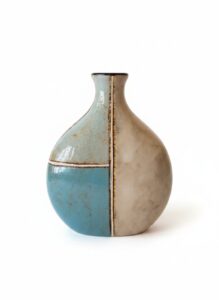 Collection-of-Decorative-Home-Decor-Items-including-Watercolor-Art-Crackle-Glaze-Ginger-Jar-and-Metallic-Bookends-second-image