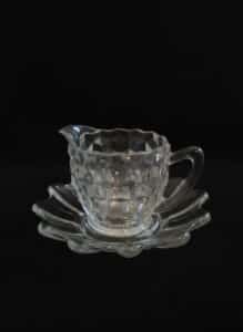 Fostoria-American-Creamer-and-Underplate-Set
