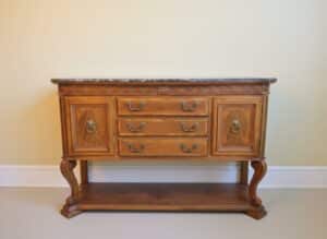 French-Neoclassical-Style-Mahogany-Buffet-with-Marble-Top