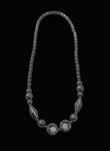 Hematite-Necklace-with-Central-Ring-Accents-and-Faceted-Beads-1