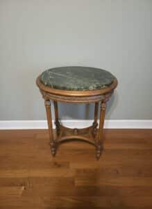 Louis-XVI-Style-Giltwood-and-Marble-Top-Side-Table