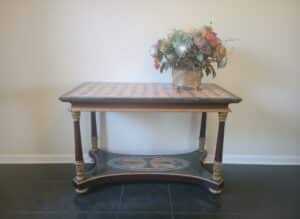 Neoclassical-Style-Giltwood-Console-Table-with-Marble-Top