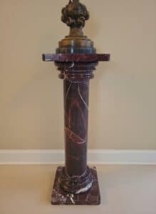 Neoclassical-Style-Rouge-Griotte-Marble-Pedestal