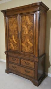 Thomasville-Italian-Provincial-Burl-Wood-Armoire