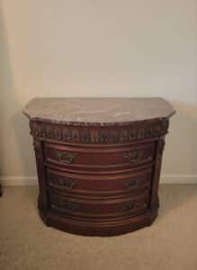 Traditional-Style-Bow-Front-Demilune-Marble-Top-Nightstand