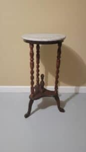 Victorian-Barley-Twist-Mahogany-Plant-Stand-with-Marble-Top