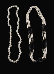 Vintage-Baroque-Pearl-and-Rock-Crystal-Necklace-and-Multi-Strand-Pearl-and-Onyx-Necklace-1