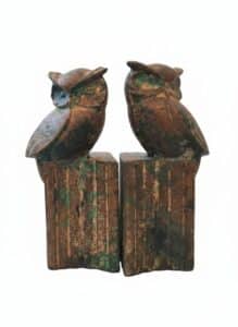 Vintage-Cast-Iron-Owl-Bookends
