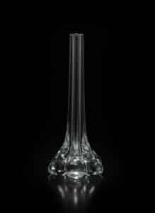 Vintage-Clear-Glass-Elephant-Foot-Bud-Vases