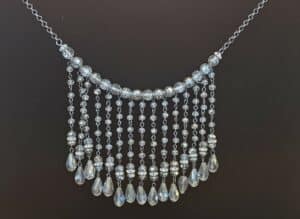 Vintage-Crystal-Teardrop-Fringe-Bib-Necklace