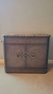 Vintage-Faux-Stone-Top-Accent-Cabinet