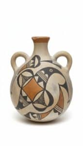 Acoma-Pueblo-Polychrome-Pottery-Canteen