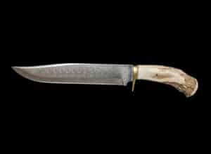 Ken-Richardson-Custom-Hand-Forged-Stag-Handle-Bowie-Knife