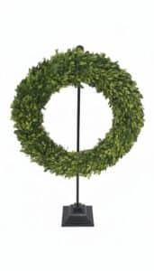 Preserved-Boxwood-Wreath-on-Metal-Stand