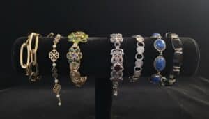 Assorted-Fashion-and-Costume-Jewelry-Bracelets-with-Gemstone-Accents