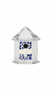 Blue-and-White-Mosaic-Birdhouse