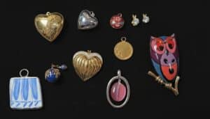 Estate-Jewelry-Assortment-Pendants-Brooch-and-Earrings