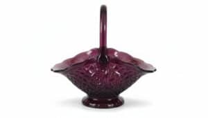 Fenton-Glass-Amethyst-Diamond-Lace-Basket