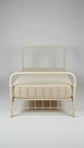 Vintage-Cream-Enamel-Iron-Bed-Frame-1