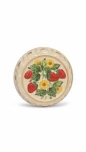 Vintage-Majolica-Strawberry-Mold-Wall-Plaque