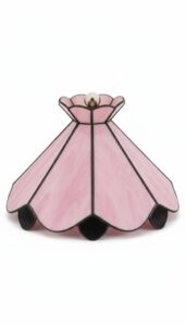 Vintage-Stained-Glass-Petal-Accent-Lamp-Shade-Pink