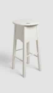 Vintage-White-Beadboard-Pedestal-Plant-Stand-1