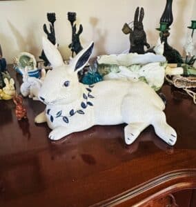 Dedham-Pottery-The-Potting-Shed-Crackle-Glaze-Rabbit-Figurine