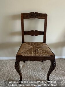 Antique-French-Louis-XV-Style-Walnut-Ladder-Back-Side-Chair-with-Rush-Seat
