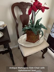 Antique-Mahogany-Side-Chair-with-Upholstered-Seat