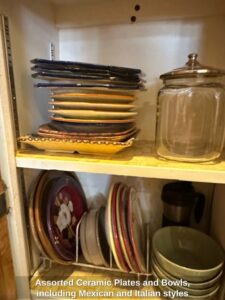 Assorted-Ceramic-Plates-and-Bowls-including-Mexican-and-Italian-styles
