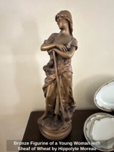 Bronze-Figurine-of-a-Young-Woman-with-Sheaf-of-Wheat-by-Hippolyte-Moreau