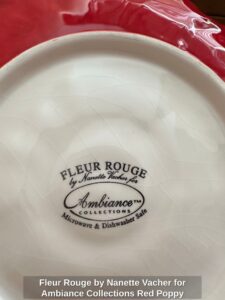 Fleur-Rouge-by-Nanette-Vacher-for-Ambiance-Collections-Red-Poppy-Salad-or-Dessert-Plate-second-image