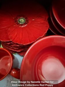 Fleur-Rouge-by-Nanette-Vacher-for-Ambiance-Collections-Red-Poppy-Salad-or-Dessert-Plate-third-image