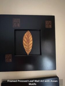 Framed-Pressed-Leaf-Wall-Art-with-Asian-Motifs-second-image