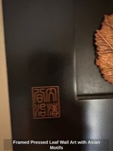 Framed-Pressed-Leaf-Wall-Art-with-Asian-Motifs-third-image