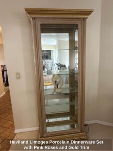 Haviland-Limoges-Porcelain-Dinnerware-Set-with-Pink-Roses-and-Gold-Trim