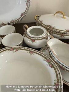 Haviland-Limoges-Porcelain-Dinnerware-Set-with-Pink-Roses-and-Gold-Trim-fifth-image