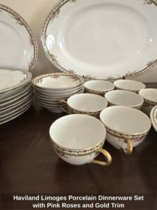 Haviland-Limoges-Porcelain-Dinnerware-Set-with-Pink-Roses-and-Gold-Trim-fourth-image