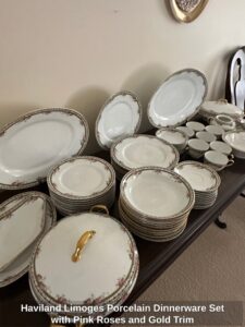 Haviland-Limoges-Porcelain-Dinnerware-Set-with-Pink-Roses-and-Gold-Trim-second-image
