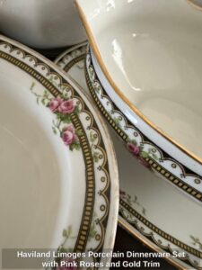 Haviland-Limoges-Porcelain-Dinnerware-Set-with-Pink-Roses-and-Gold-Trim-sixth-image