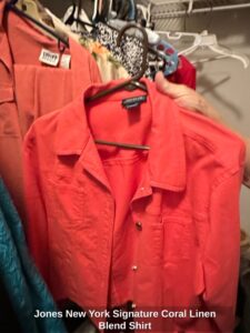 Jones-New-York-Signature-Coral-Linen-Blend-Shirt