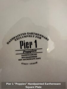 Pier-Poppies-Handpainted-Earthenware-Square-Plate-second-image