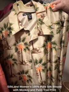 SilkLand-Womens-Pure-Silk-Blouse-with-Monkey-and-Palm-Tree-Print