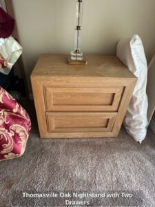 Thomasville-Oak-Nightstand-with-Two-Drawers
