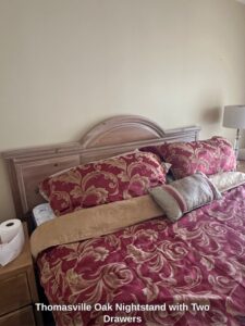 Thomasville-Oak-Nightstand-with-Two-Drawers-second-image