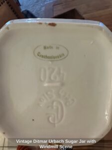 Vintage-Ditmar-Urbach-Sugar-Jar-with-Windmill-Scene-second-image